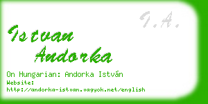 istvan andorka business card