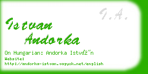 istvan andorka business card